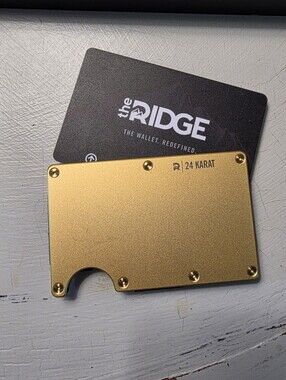 The Ridge 24K Gold Plated Minimalist Wallet - Luxury RFID Blocking Wallet
